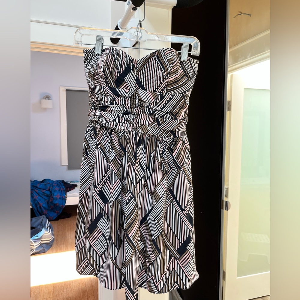 Parker strapless dress size small polyester
